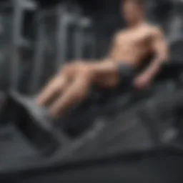 Leg press machine in a modern gym setting
