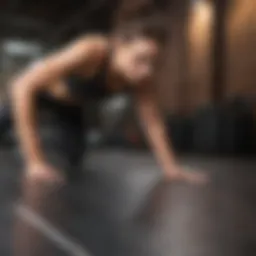 Beginner performing a floor workout exercise