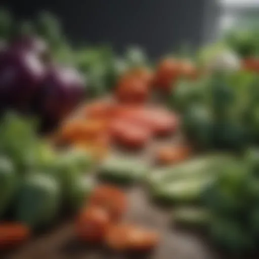 Fresh vegetables promoting fat loss