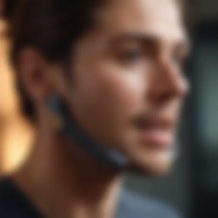 A person consulting guidelines for safe usage of jaw exerciser