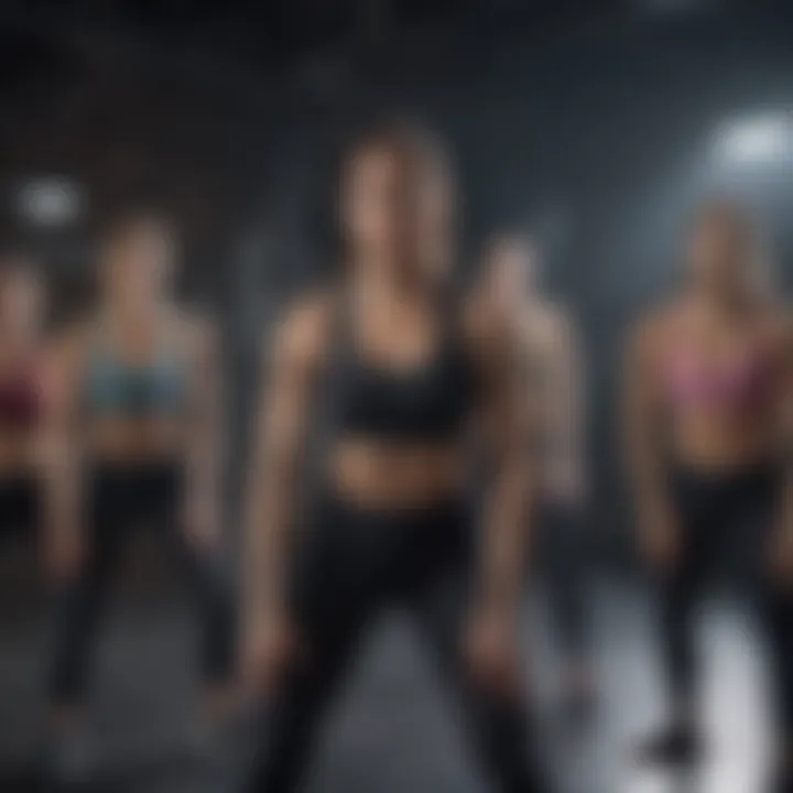Group of individuals engaged in a supportive HIIT class