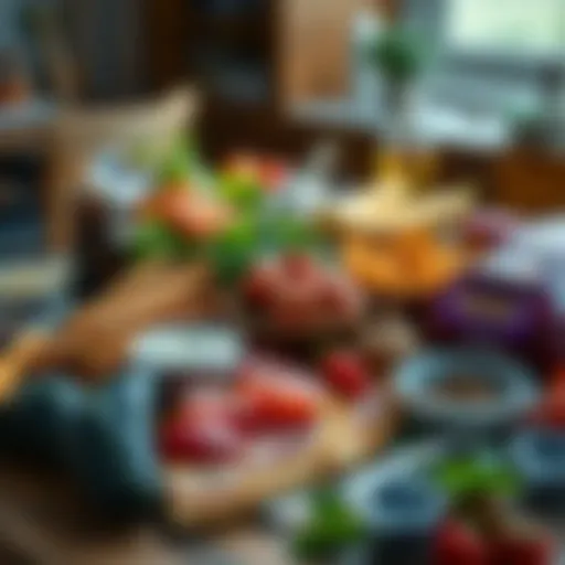 A vibrant assortment of high protein foods on a table