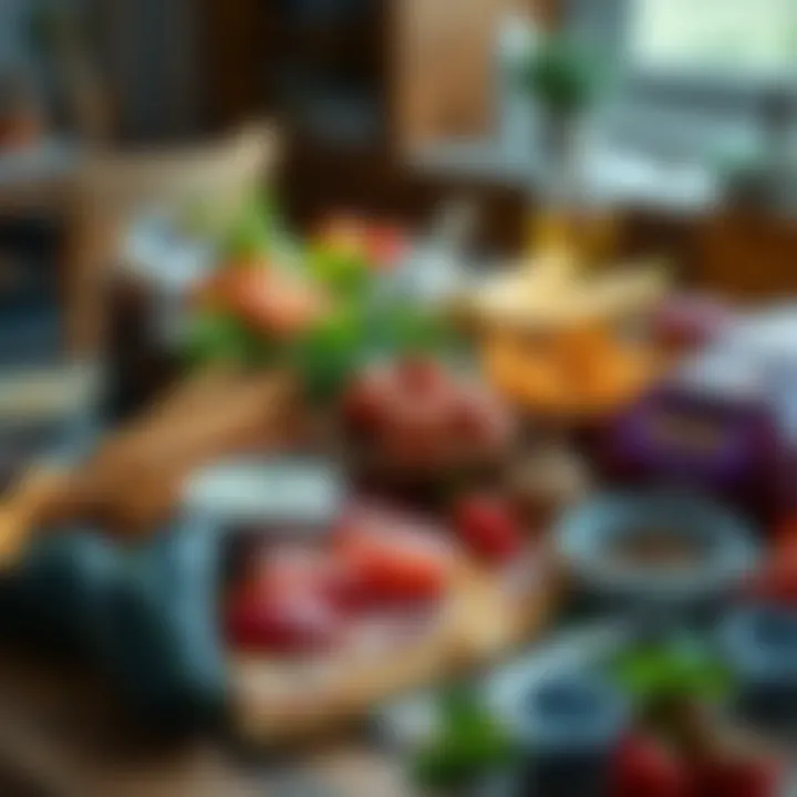 A vibrant assortment of high protein foods on a table