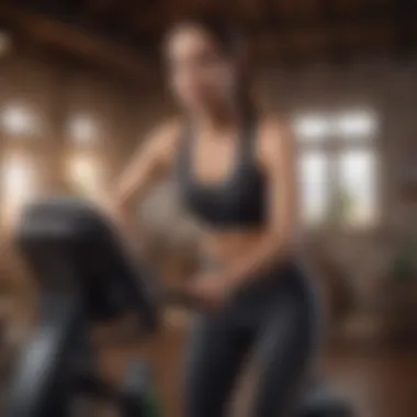 A person utilizing an elliptical trainer with great form