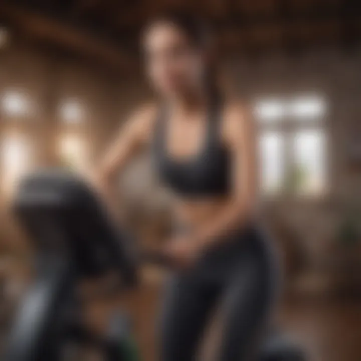 A person utilizing an elliptical trainer with great form