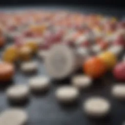 Conceptual illustration of diet pills