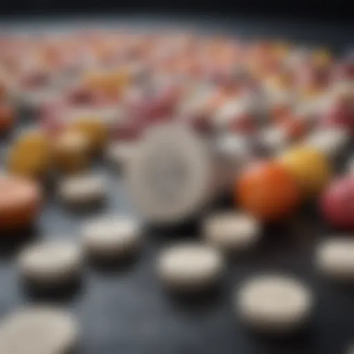 Conceptual illustration of diet pills