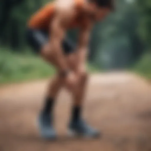 Illustration of a runner experiencing knee pain