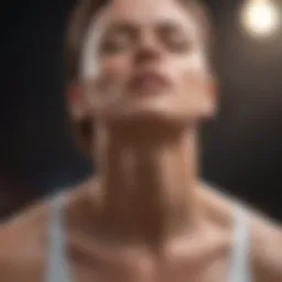 Illustration demonstrating neck tension relief techniques