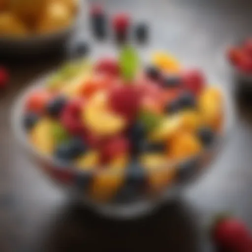 A vibrant bowl of assorted fruits