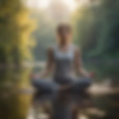Mindfulness and Mental Clarity A serene setting with a person meditating