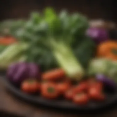 Vibrant Low-Carb Vegetables Colorful assortment of low-carb vegetables