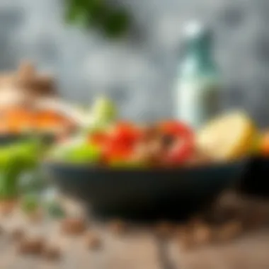 Balanced diet featuring probiotic-rich foods