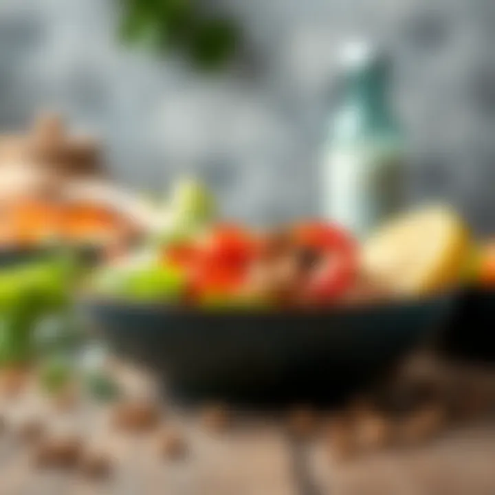 Balanced diet featuring probiotic-rich foods