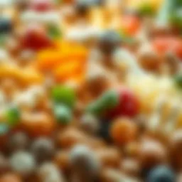 Diverse probiotic strains depicted in a vibrant display