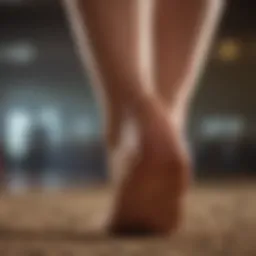 A visual representation of localized edema in the ankle area, highlighting swelling.