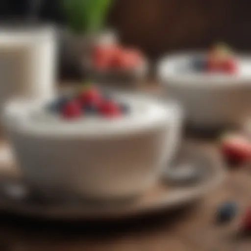 A selection of yogurt types suitable for a keto diet.