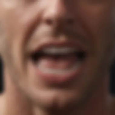 Engagement of Jaw Muscles in Action A close-up of jaw muscles engaged during exercise