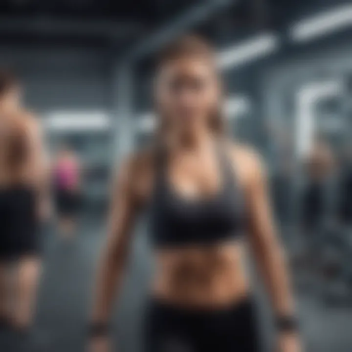 Happy individuals enjoying a workout session at a gym