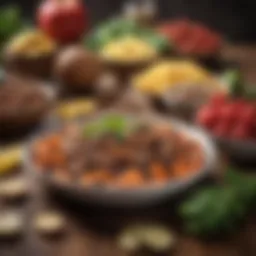 A vibrant assortment of whole foods rich in nutrients showcasing a balanced diet
