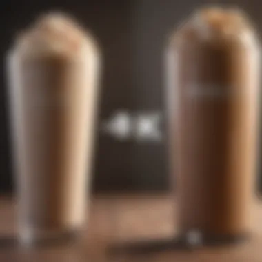 Low Carbohydrate vs Traditional Protein Shakes Comparison chart of low carbohydrate and traditional protein shakes