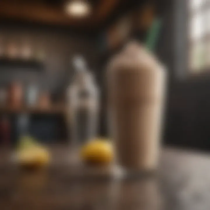 Fitness enthusiast with protein shake post-workout