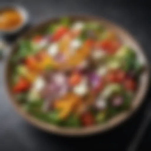 Colorful salad with a variety of vegetables and lean protein