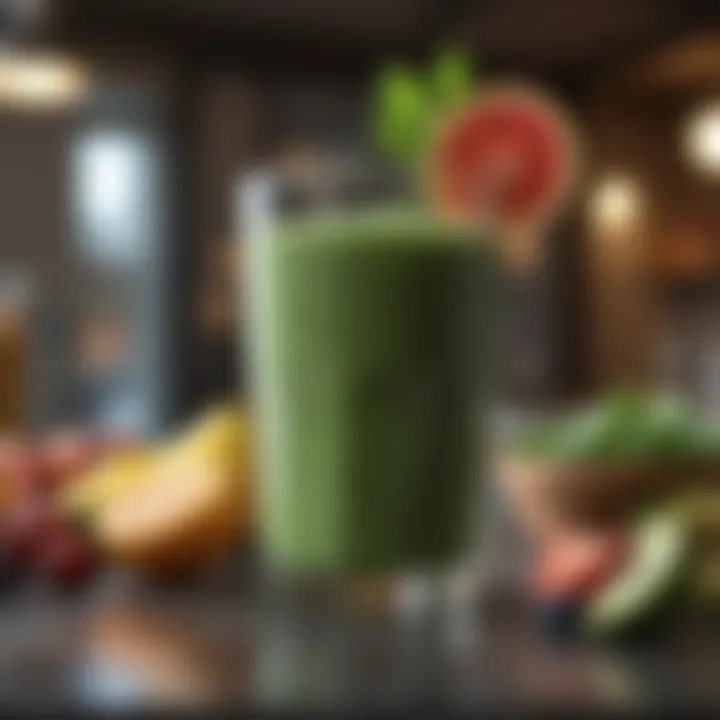Delicious smoothie packed with fruits and greens