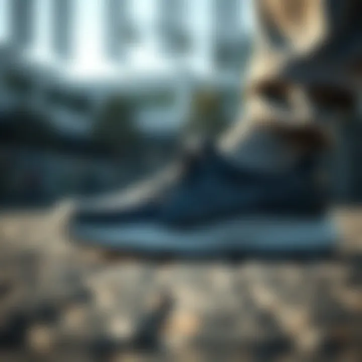 Showcase of breathable materials used in shoe construction