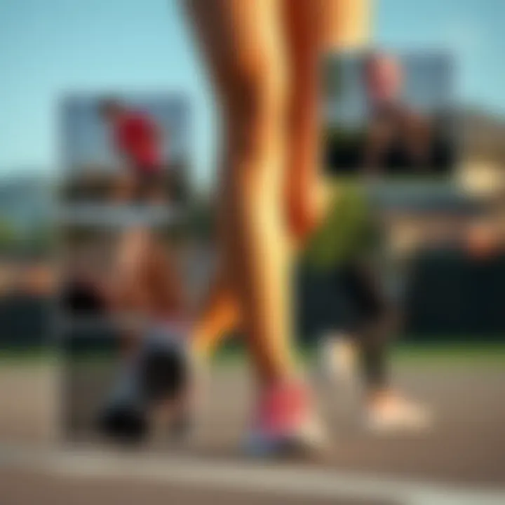 Lifestyle Adjustments for Prevention Collage illustrating lifestyle adjustments for preventing leg soreness