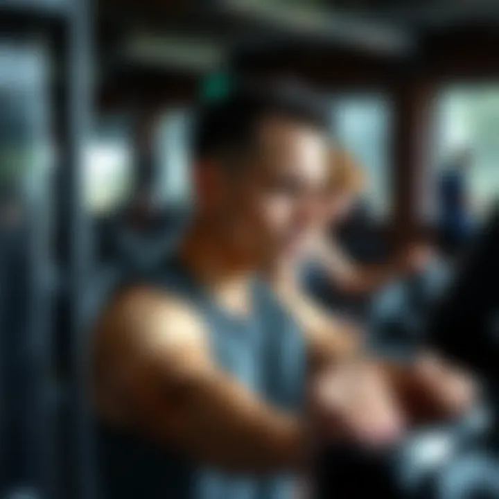 Mastering Gym Equipment An individual learning to use gym equipment under guidance