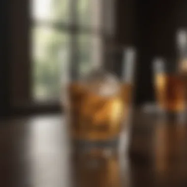 Elegant Clear Spirit An elegant glass of clear spirit highlighting its low-carb nature.
