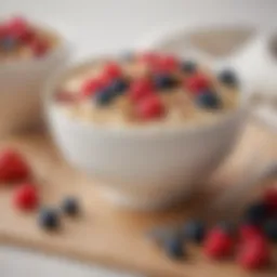 A bowl of oatmeal topped with fresh berries and almonds, symbolizing heart-healthy breakfast.