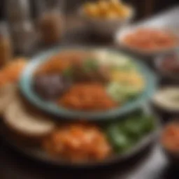 Colorful plate of whole foods showcasing a balanced meal