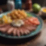 Colorful macronutrient-rich foods arranged on a plate