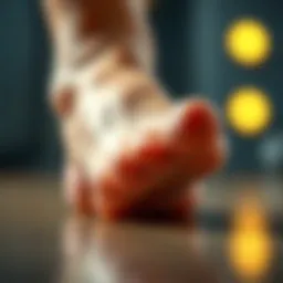 Close-up of a foot experiencing itching