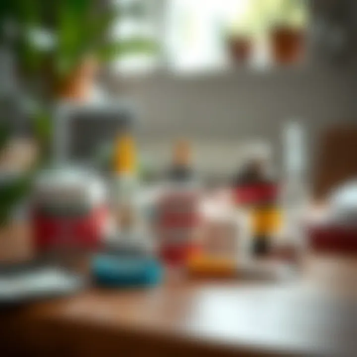 Effective Ointments for Foot Discomfort Various ointments arranged neatly on a table