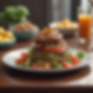Crafting a Balanced Plate for Optimal Metabolism A balanced plate showcasing healthy food choices