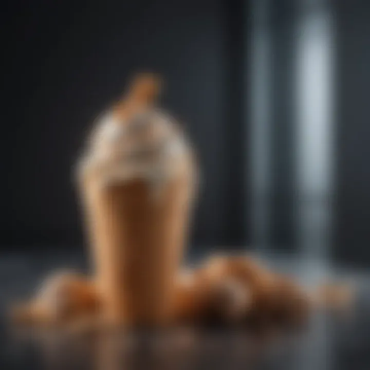 Nutritional information on ice cream packaging