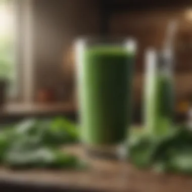 A refreshing green smoothie packed with spinach and protein.