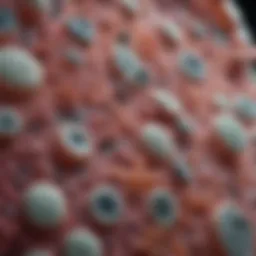 Microscopic view of beneficial bacteria
