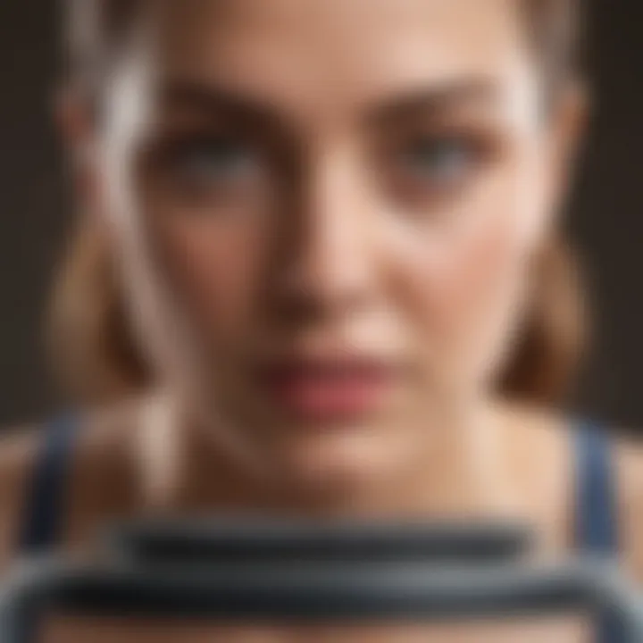 An illustration depicting psychological impacts of extreme weight loss