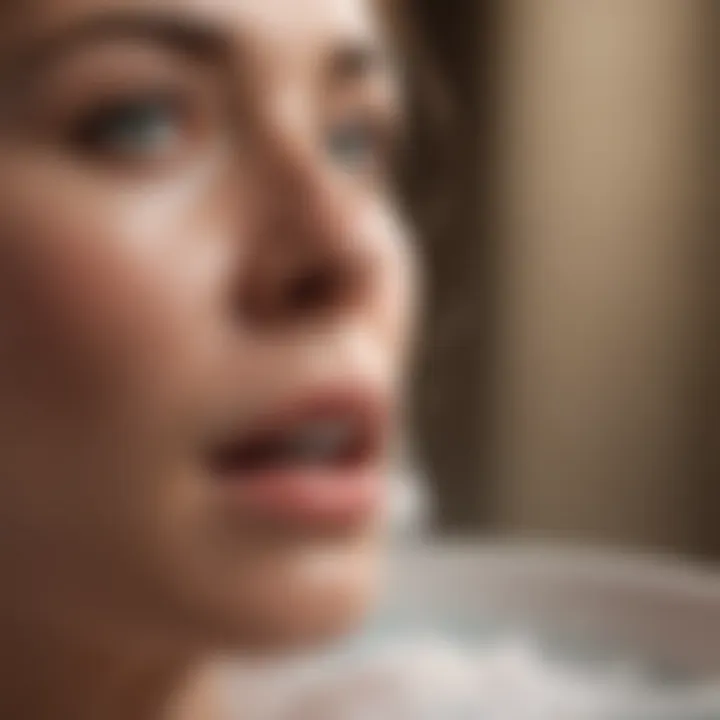 A bowl of warm salt water for nasal irrigation