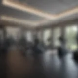 Elegant design of a residential gym showcasing modern equipment and aesthetics