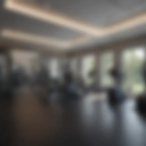 Elegant design of a residential gym showcasing modern equipment and aesthetics
