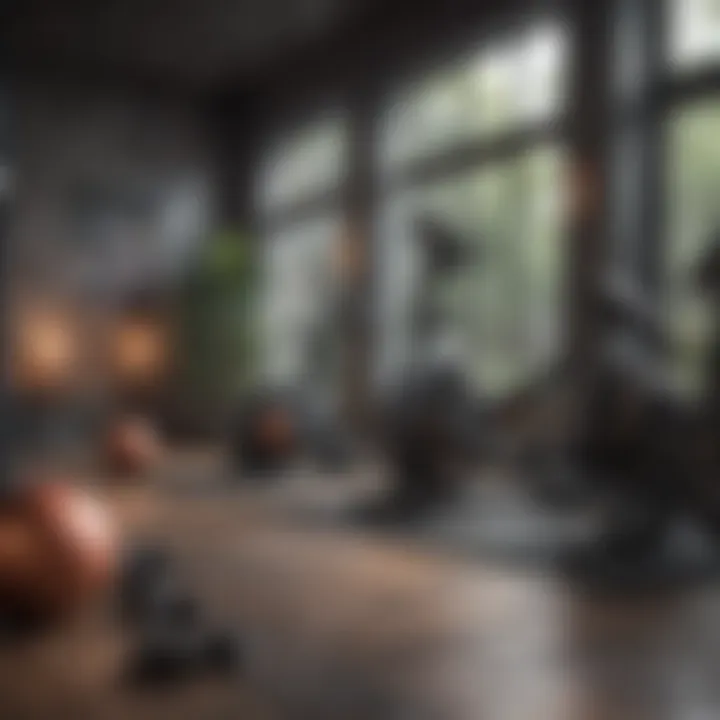 A selection of premium fitness equipment in a stylish residential gym