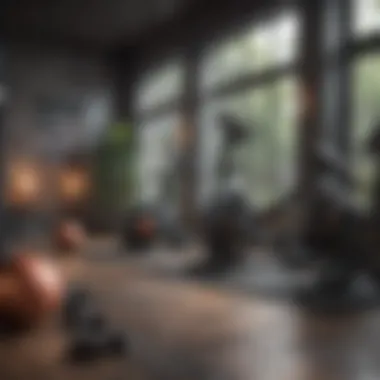 Quality Fitness Equipment Selection A selection of premium fitness equipment in a stylish residential gym