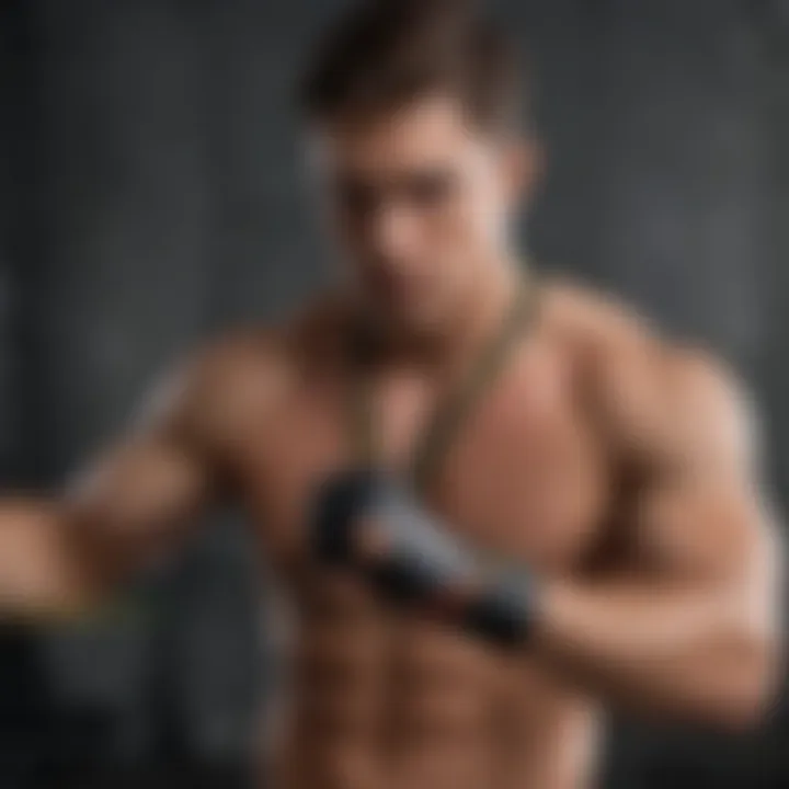 Engaging the biceps and triceps in a resistance band routine