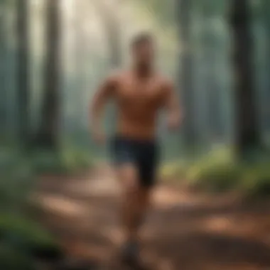 Energetic individual engaging in outdoor exercise