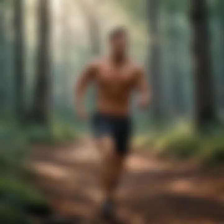 Energetic individual engaging in outdoor exercise